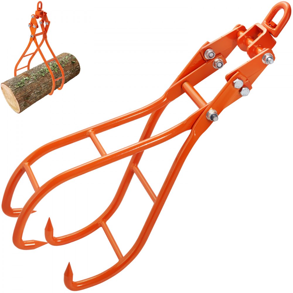 VEVOR Timber Claw Hook, 28 inch 4 Claw Log Grapple for Logging Tongs, Swivel Steel Log Lifting Tongs, Eagle Claws Design with 2205 lbs/1000 kg Loading Capacity for Tractors, ATVs, Trucks, Forklifts