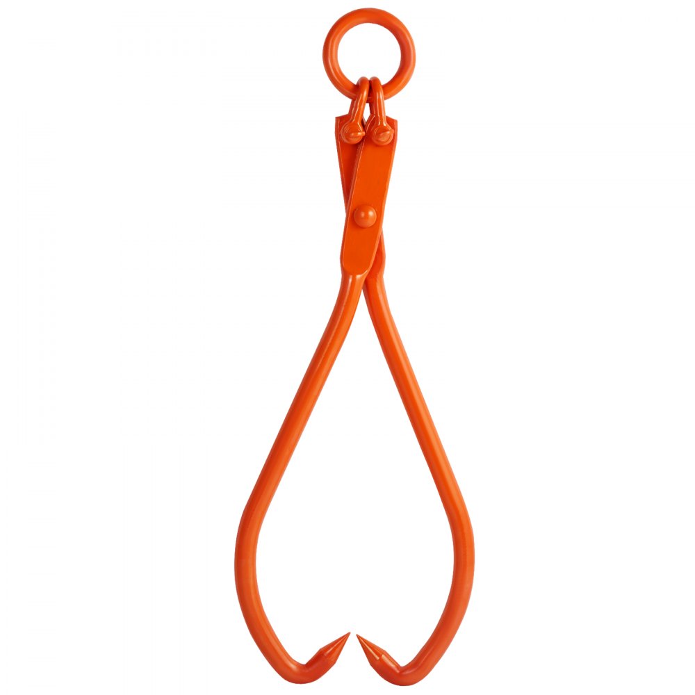 VEVOR Log Skidding Tongs, 32 inch 2 Claw Log Lifting Tongs, Heavy Duty Steel Lumber Skidding Tongs, 1543 lbs/700 kg Loading Capacity, Log Lifting, Handling, Dragging & Carrying Tool