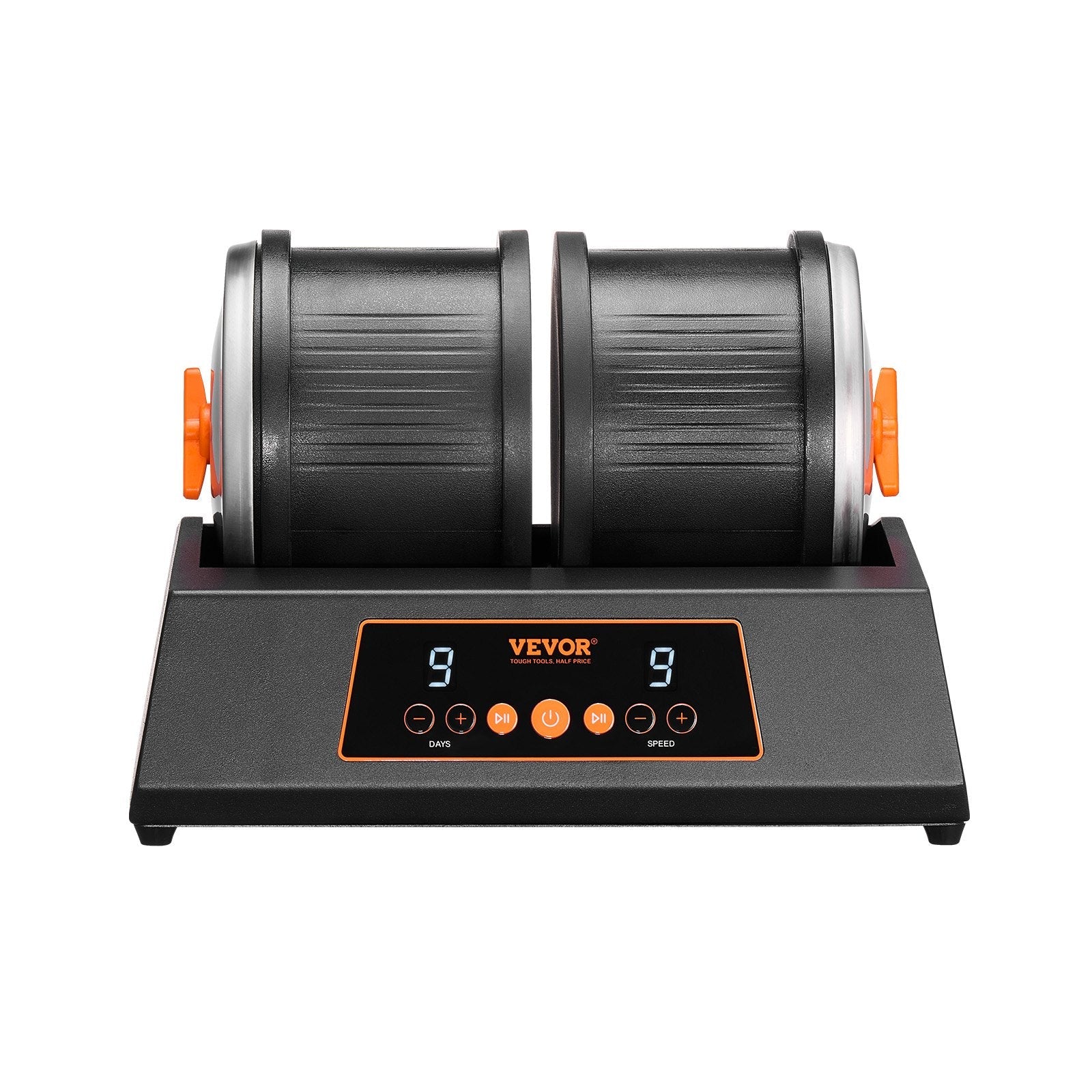 Rock Tumbler Machine 8 lbs Rock Polishing Kit 9 Speed 9-Day Timer Dual Barrels