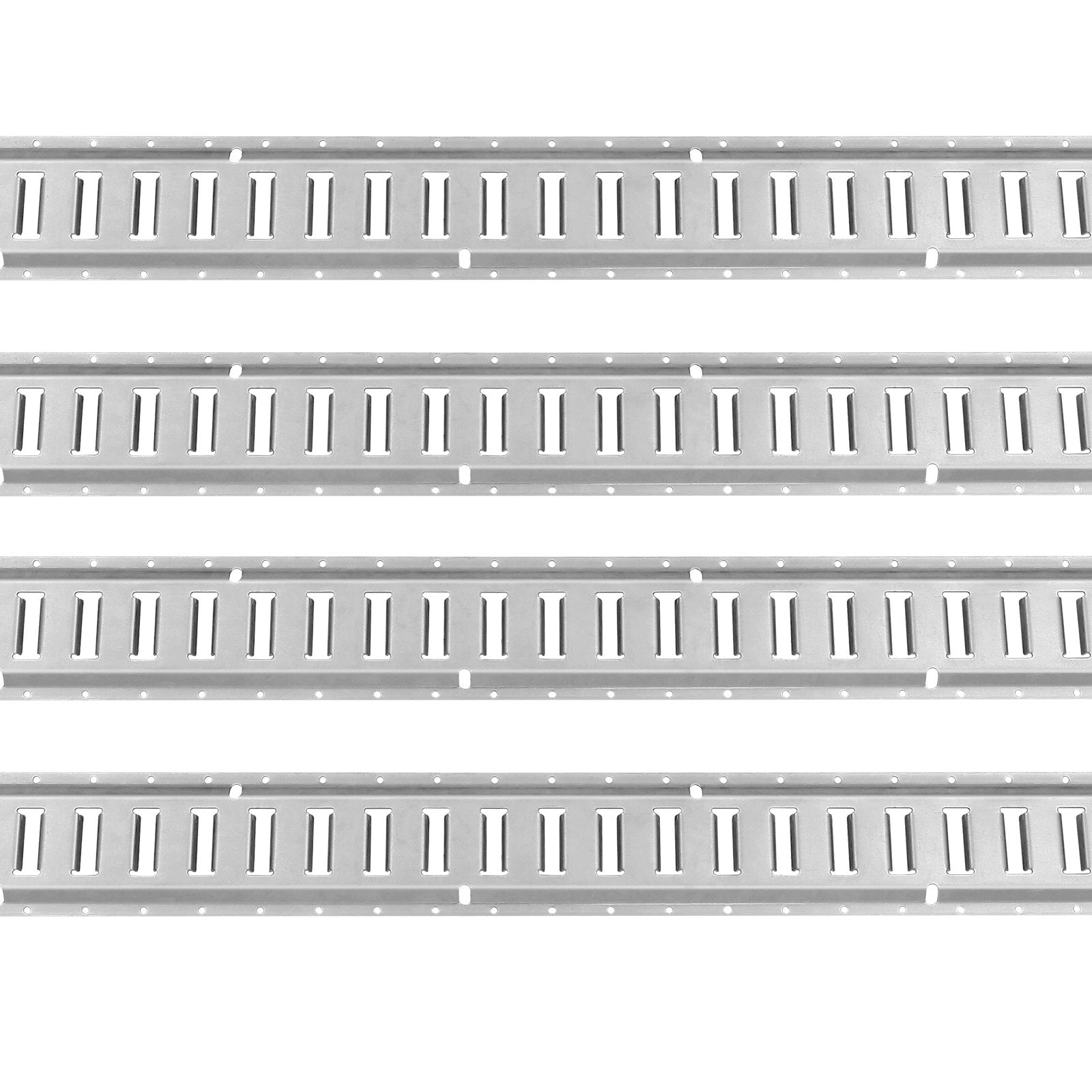 VEVOR E Track Tie-Down Rail Kit, 34PCS 5FT E-Tracks Set Includes 8 Steel Rails & 2 Single Slot & 8 O Rings & 8 Tie-Offs w/ D-Ring & 8 End Caps, Securing Accessories for Cargo, Motorcycles, and Bikes