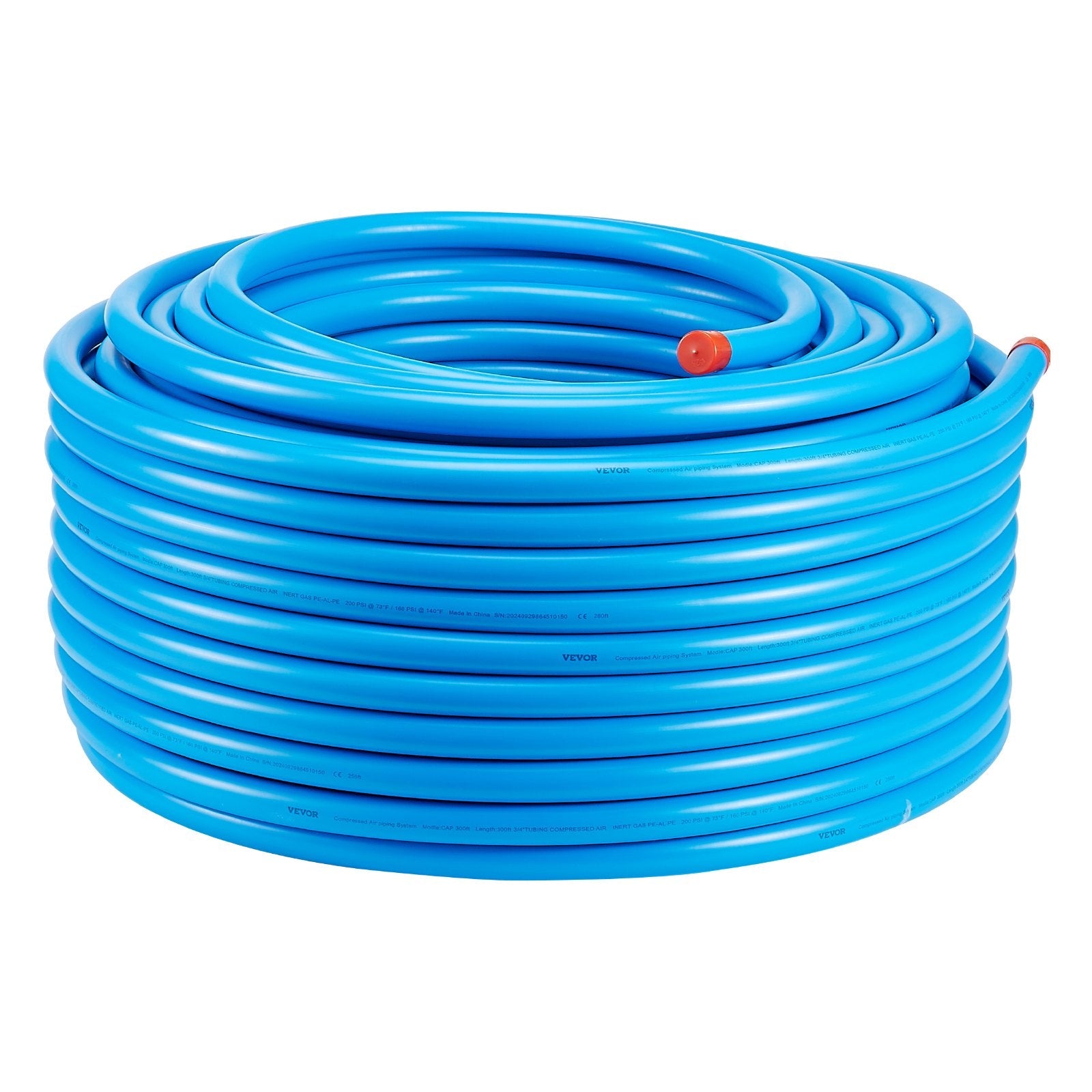 VEVOR Air Compressor Line Kit 3/4'' x 300FT HDPE/Aluminum Air Piping System Blue