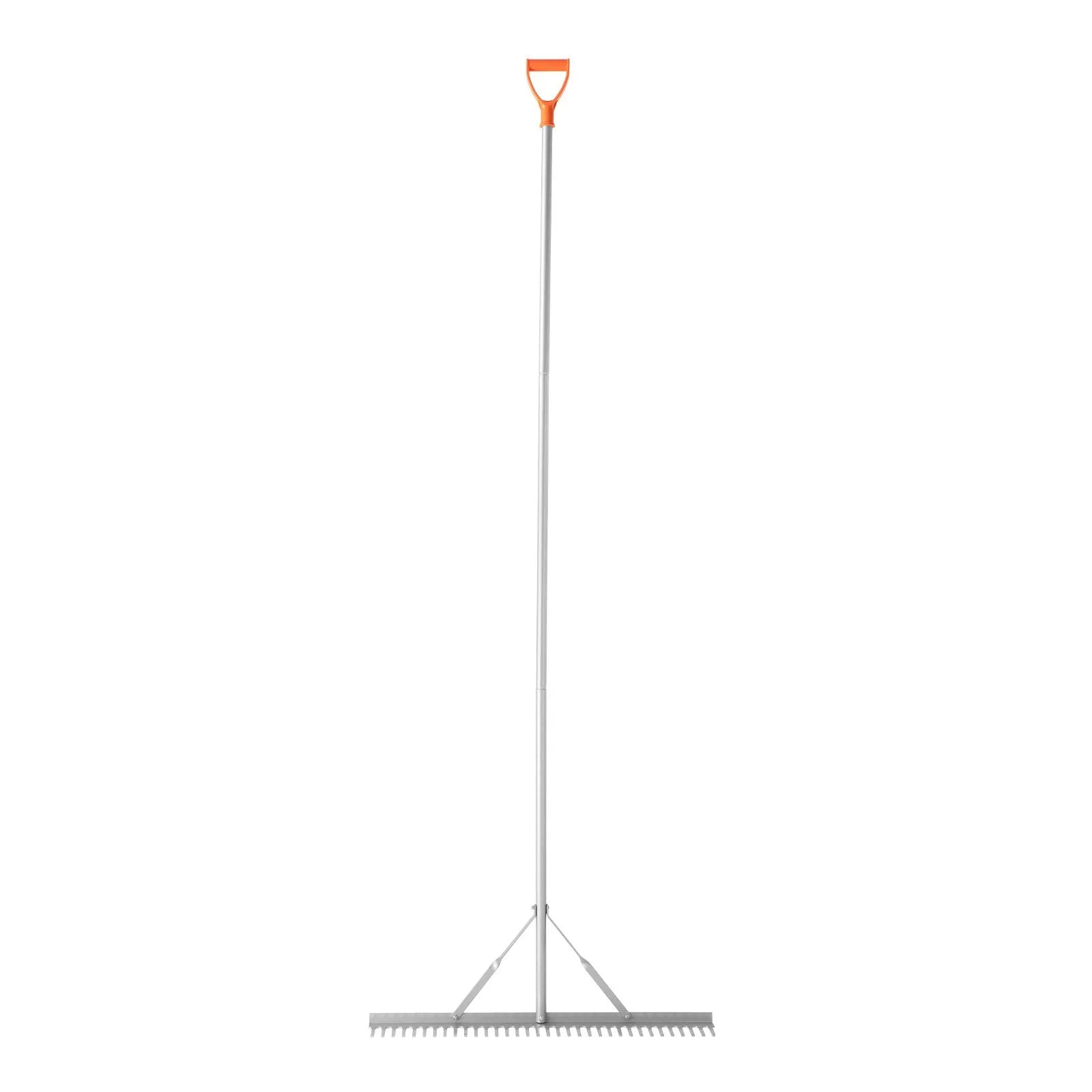 VEVOR 36" Heavy Duty Landscape Rake with 102" Handle & 52ft Rope, Aluminum Leaf & Pond Cleaning Rake for Lawn, Gravel & Beach Care