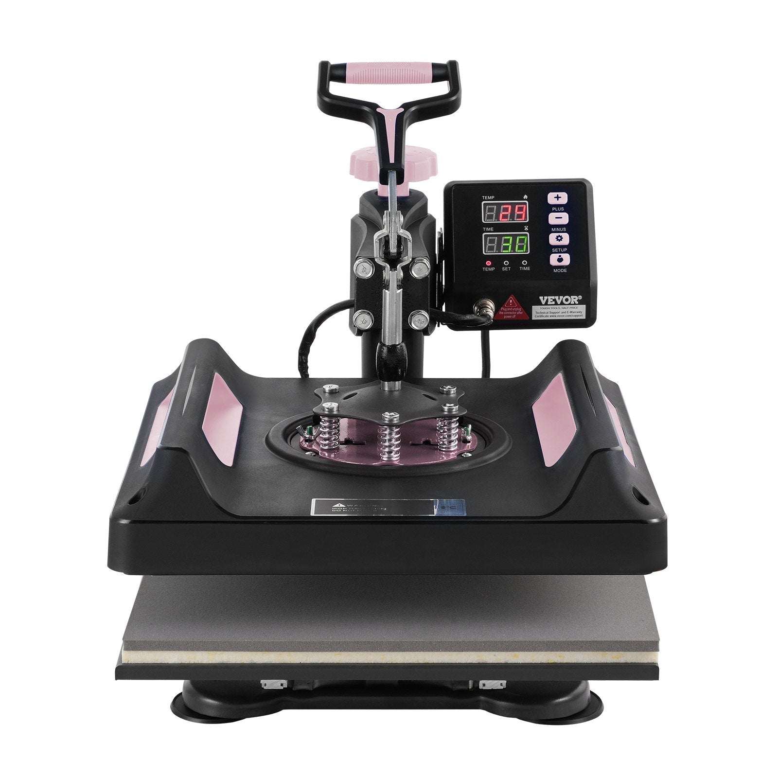 VEVOR 5 in 1 Heat Press Machine 15x15 in 30oz Tumbler Press T-Shirts Black