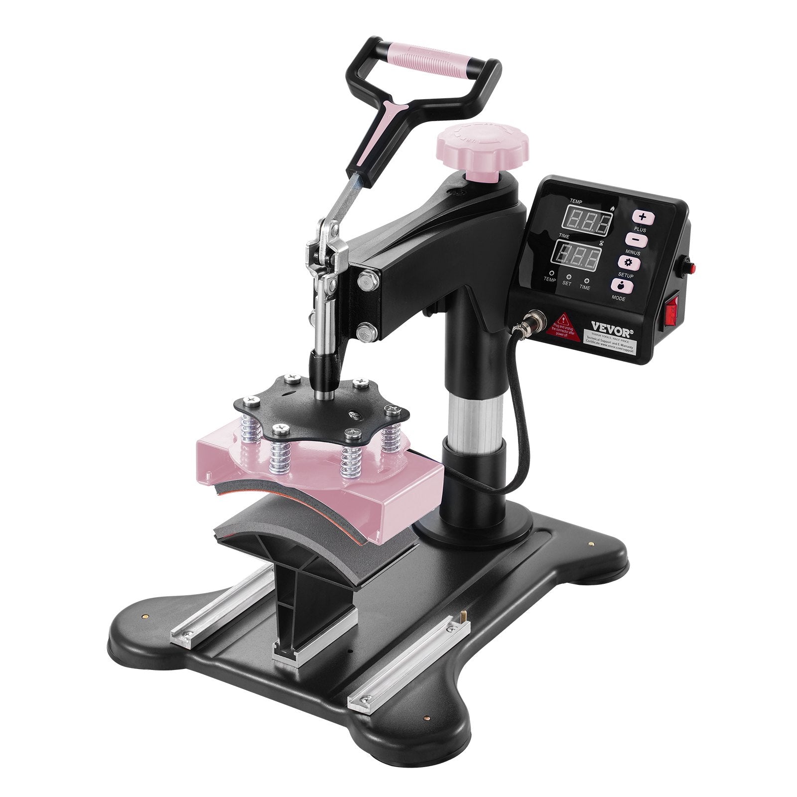 VEVOR 5 in 1 Heat Press Machine 15x15 in 30oz Tumbler Press T-Shirts Black