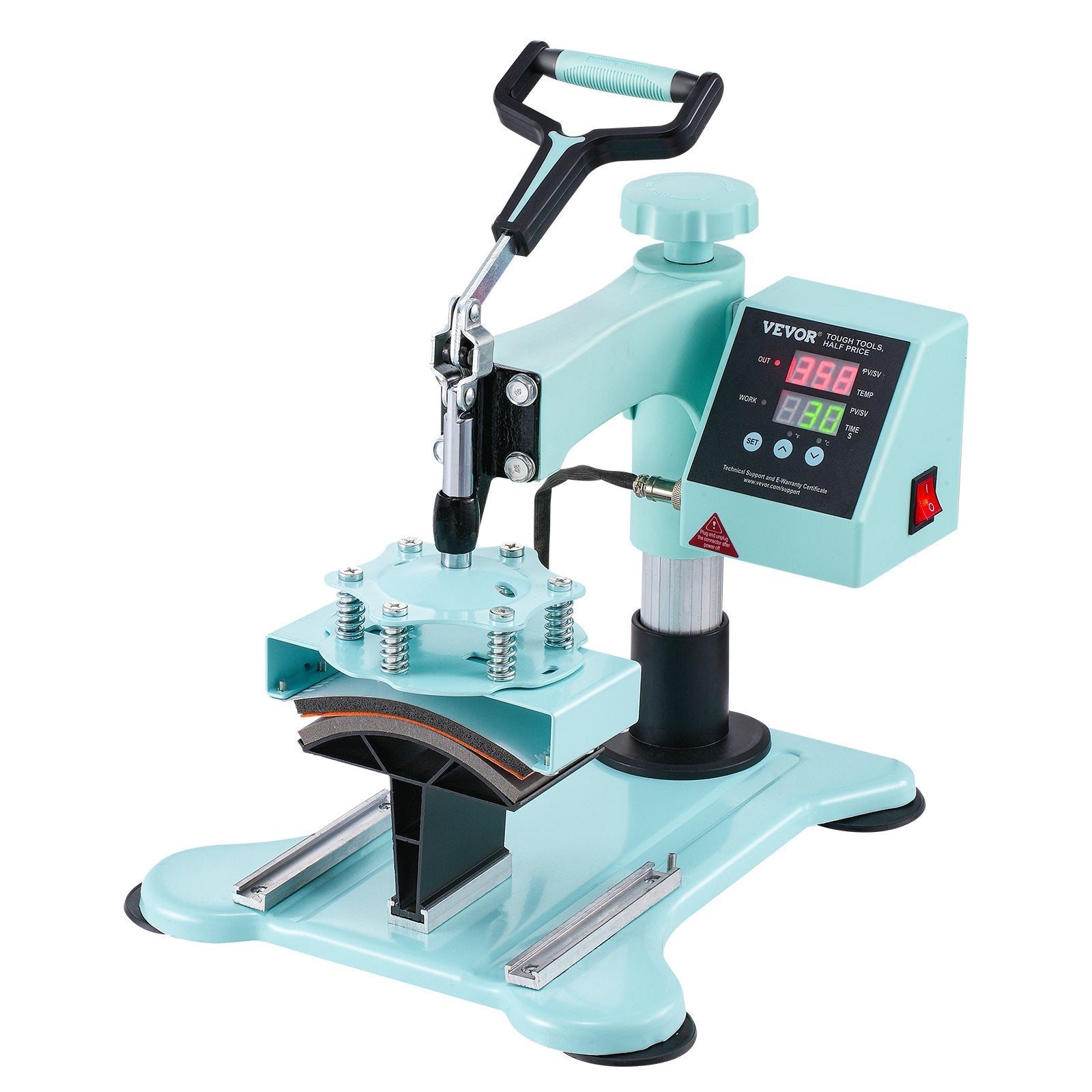 VEVOR Heat Press Machine 15x15 in 8 in 1 with 30oz Tumbler Press T-Shirts Green