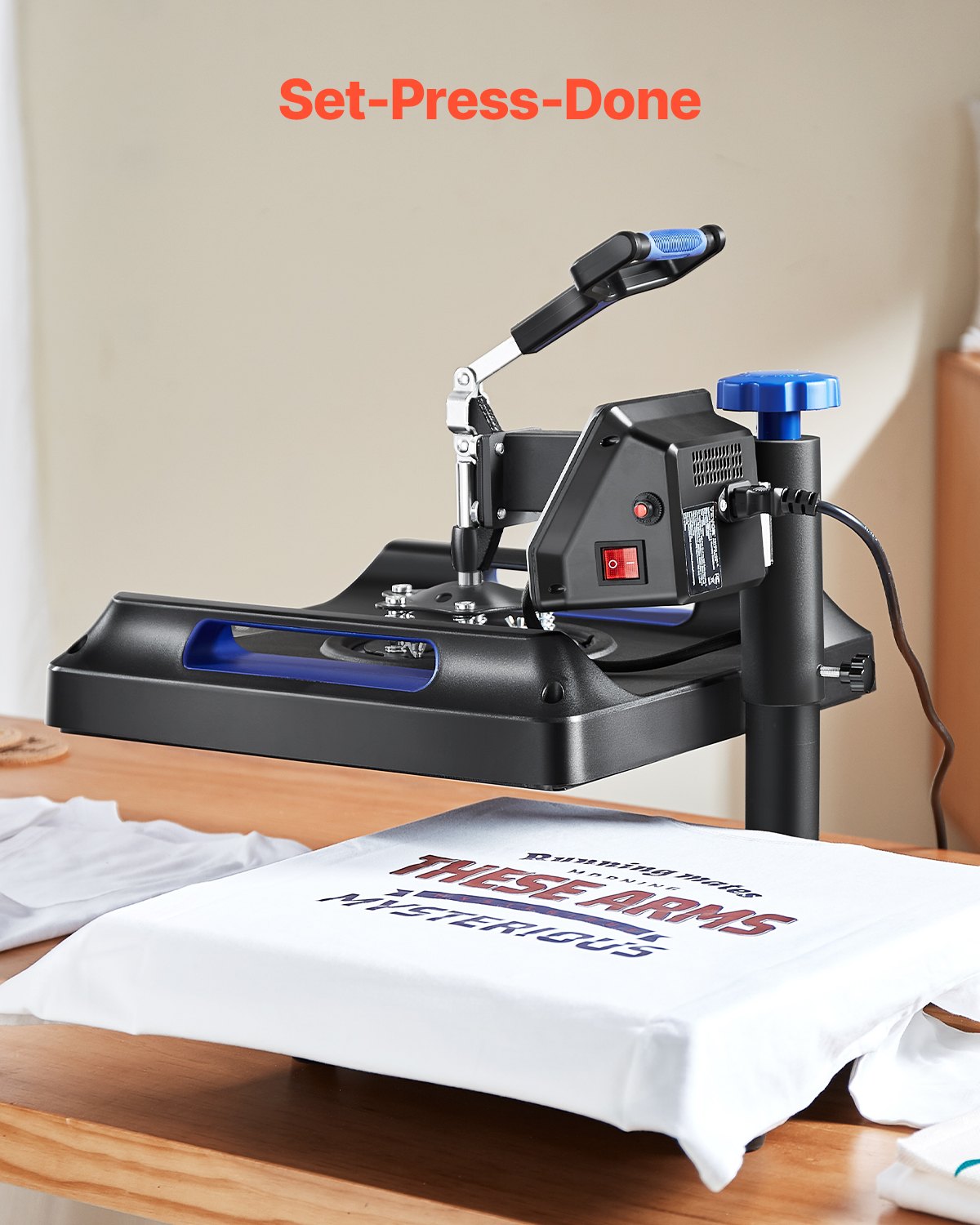 Heat Press Machine Sublimation Machine 15 x 15 inch 8 In 1 Blue Heat Press Set