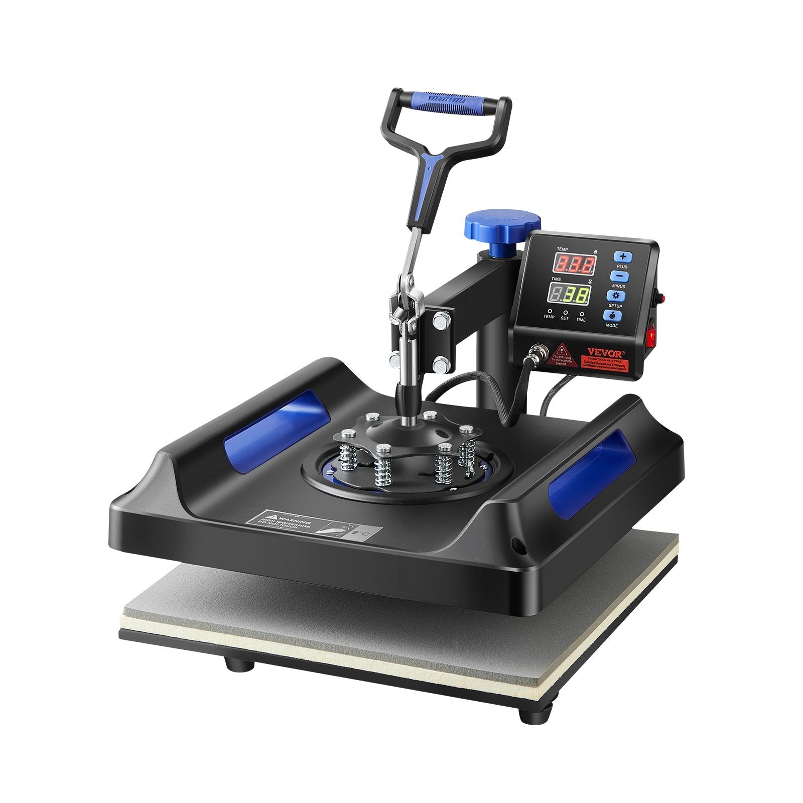 Heat Press Machine Sublimation Machine 15 x 15 inch 8 In 1 Blue Heat Press Set