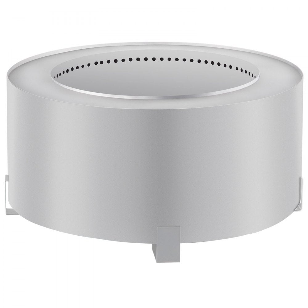 VEVOR Smokeless Fire Pit, Stainless Steel Stove Bonfire, Large 27.6 inch Diameter Wood Burning Fire Pit, Outdoor Stove Bonfire Fire Pit, Portable Smokeless Fire Bowl for Picnic Camping Backyard Silver