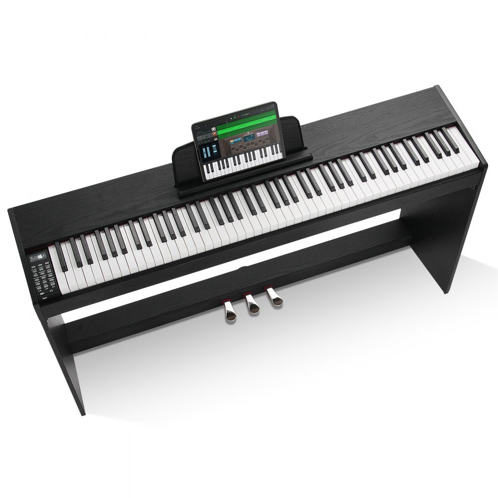 VEVOR 88 Key Fully Weighted Digital Piano Dual Keyboard Simple Cabinet Bracket