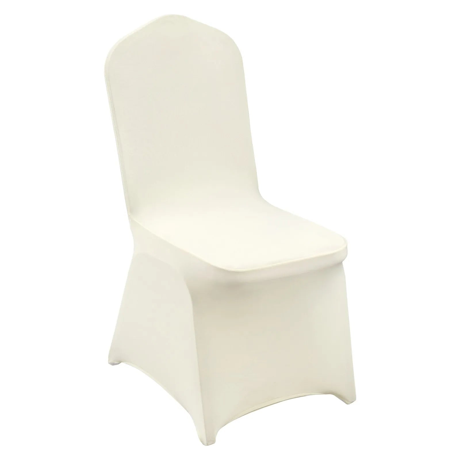 VEVOR Stretch Spandex Folding Chair Covers, Universal Fitted Chair Cover, Removable Washable Protective Slipcovers, for Wedding, Holiday, Banquet, Party, Celebration, Dining (50PCS Ivory White)