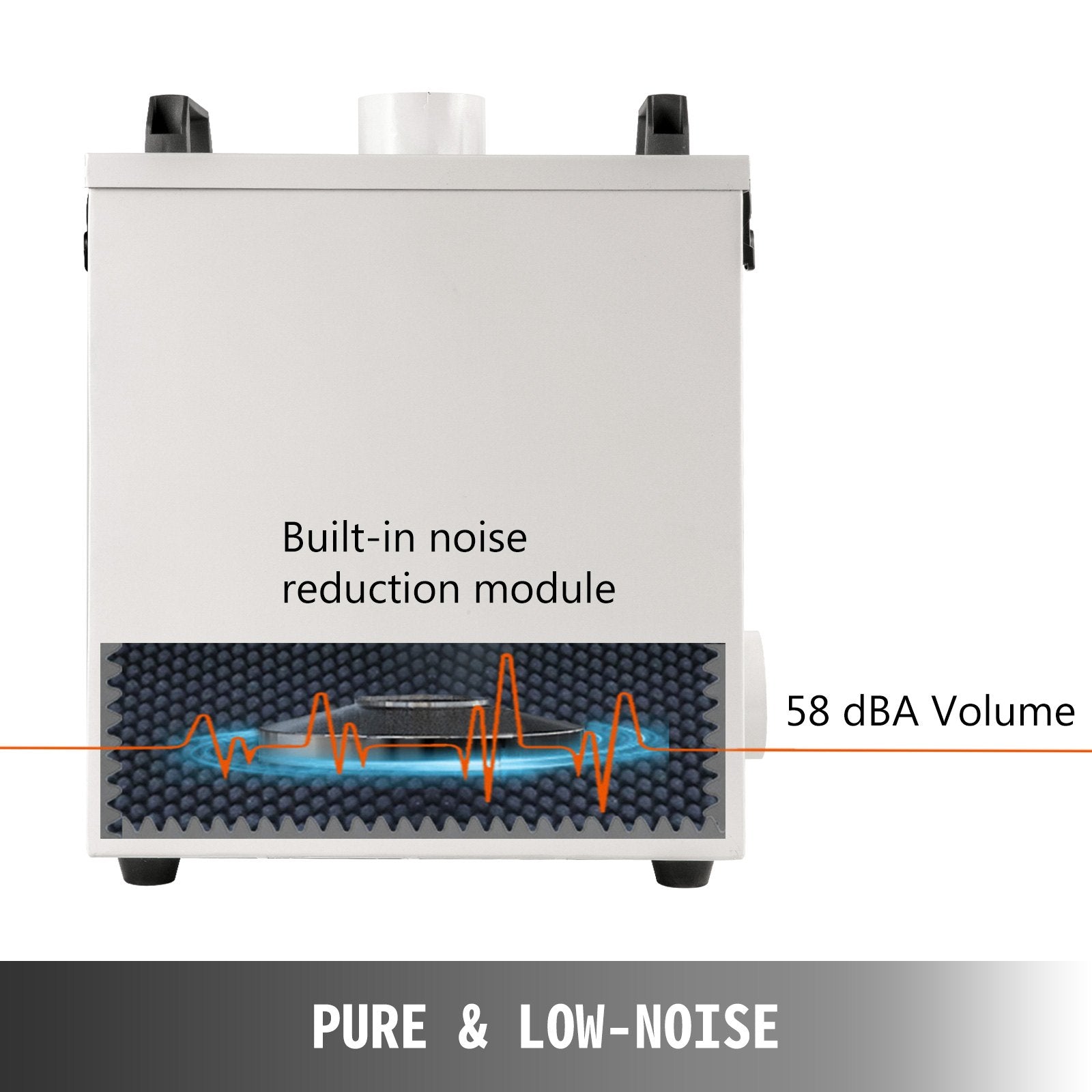 VEVOR Pure Air Fume 80W Smoke Air Purifer 110V Fume Extractor 180m3/H Smoke Purifier Absorber Remover for CNC Laser Engraving Machine(110V)
