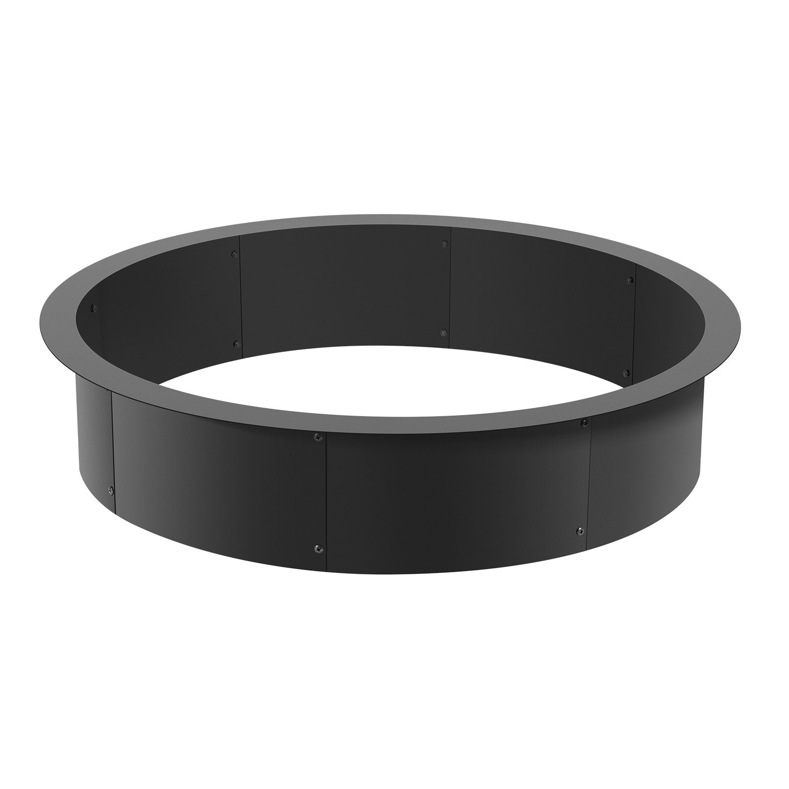 VEVOR Fire Pit Ring Round 40” Outer 36” Inner Steel Liner DIY Campfire Firepit