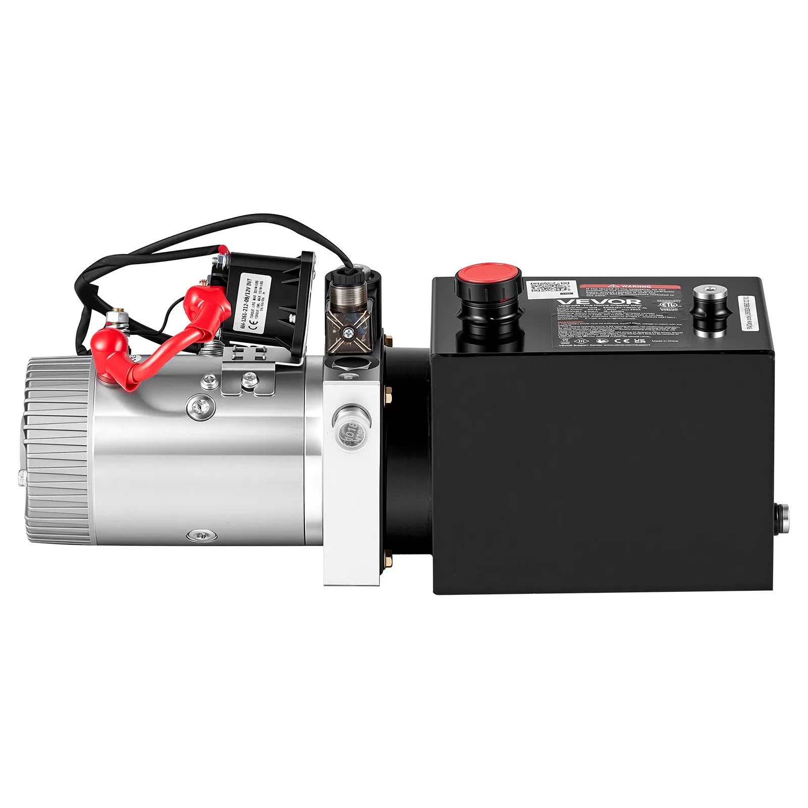 4-Quart 12V Hydraulic Pump – Single-Acting 1.6kW Power Unit, 3200 PSI