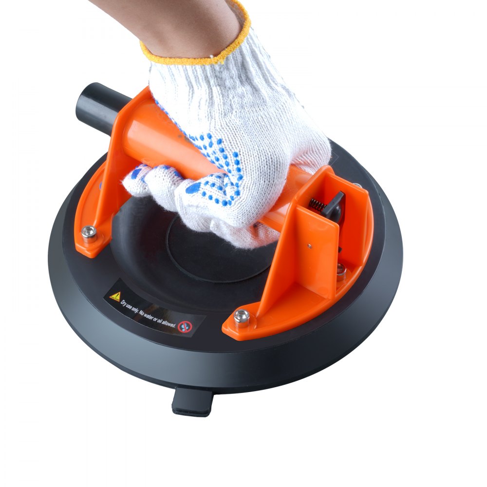 VEVOR Glass Suction Cup, 8" 615 lbs Load Capacity, Vacuum Suction Cup with ABS Handle and Carry Box, Heavy Duty Industrial Suction Cup Lifter Tool for Glass, Granite, Tile, Metal, Wood Panel Lifting
