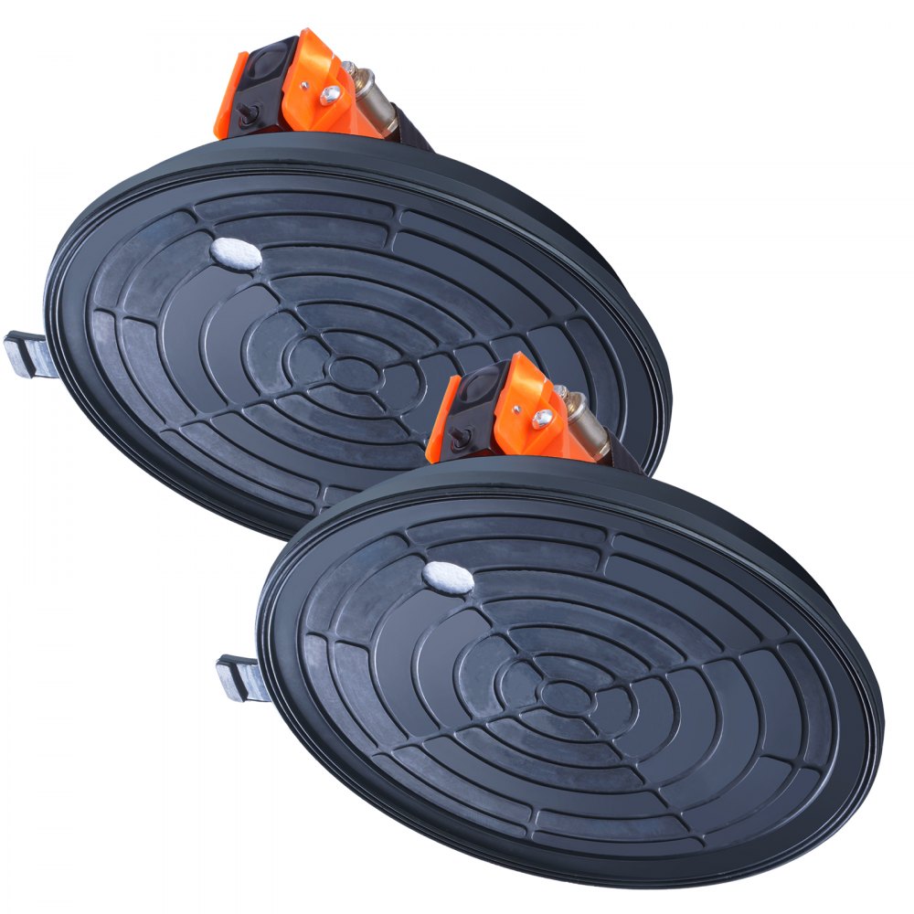 VEVOR Glass Suction Cup, 8" 2 Pack 615 lbs Load Capacity, Vacuum Suction Cup with ABS Handle and Carry Box, Heavy Duty Industrial Suction Cup Lifter Tool for Glass, Granite, Tile, Metal, Wood Lifting