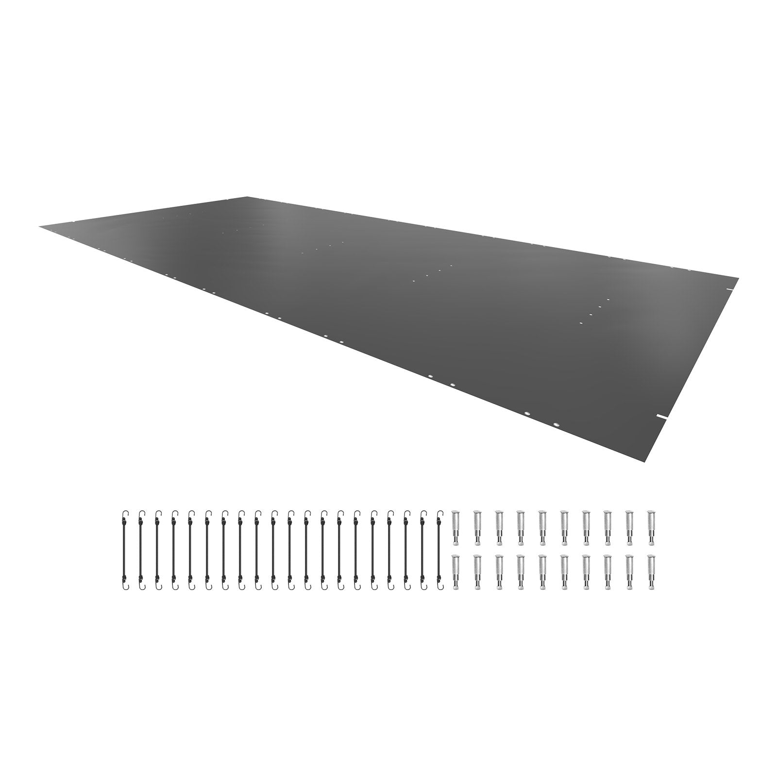 VEVOR Pool Safety Cover, 13x26 ft In-ground Pool Cover, Charcoal In-ground Pool Cover, PVC Pool Covers Rectangular Safety Pool Cover Solid Safety Pool Cover for Swimming Pool Winter Protection Cover