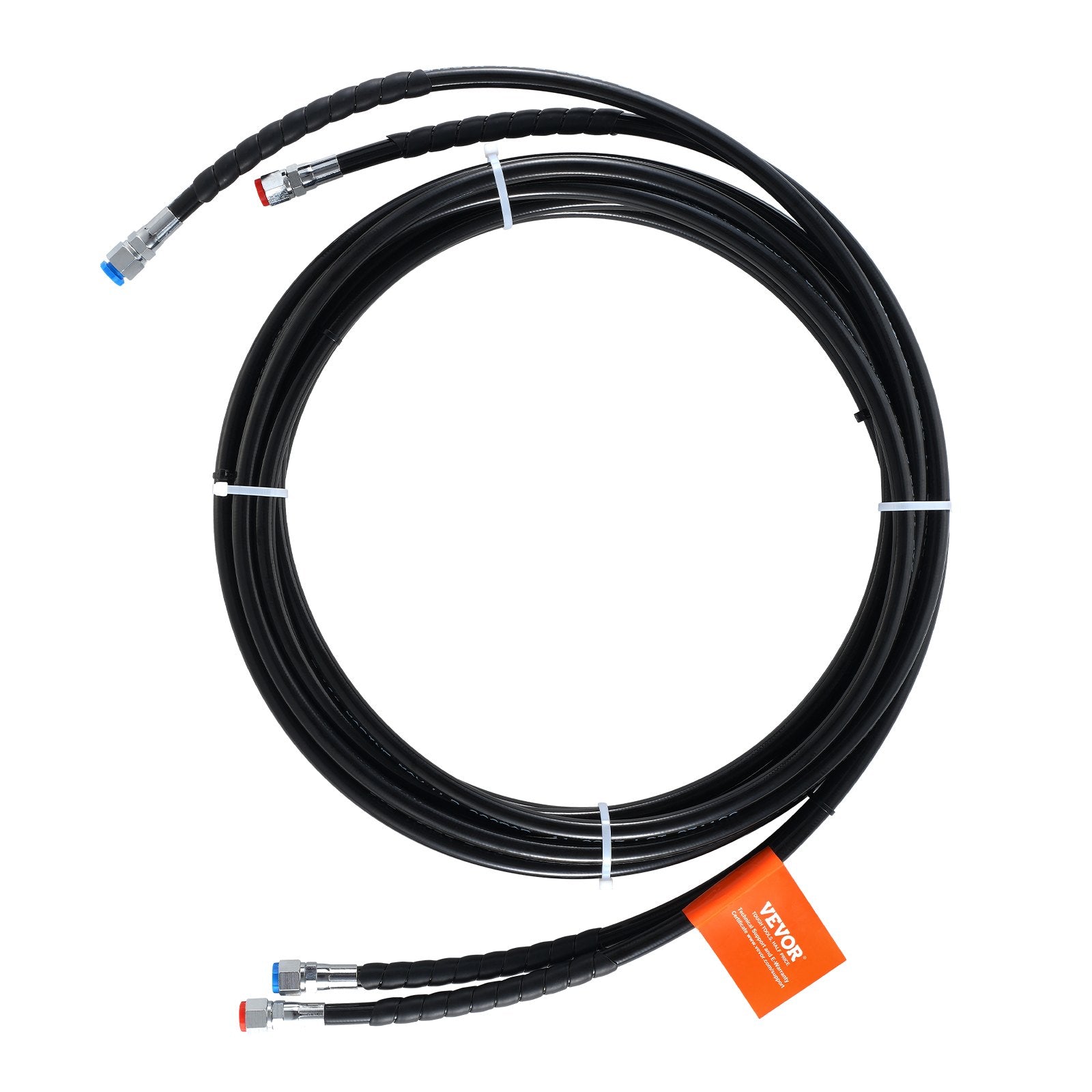 VEVOR Outboard Hose Kit, 20 ft Hydraulic Steering Hose, 2-Piece Leak-Proof TPEE Hydraulic Boat Hoses, Compatible with Marine Hydraulic Outboard Steering Boat System up to 300 HP