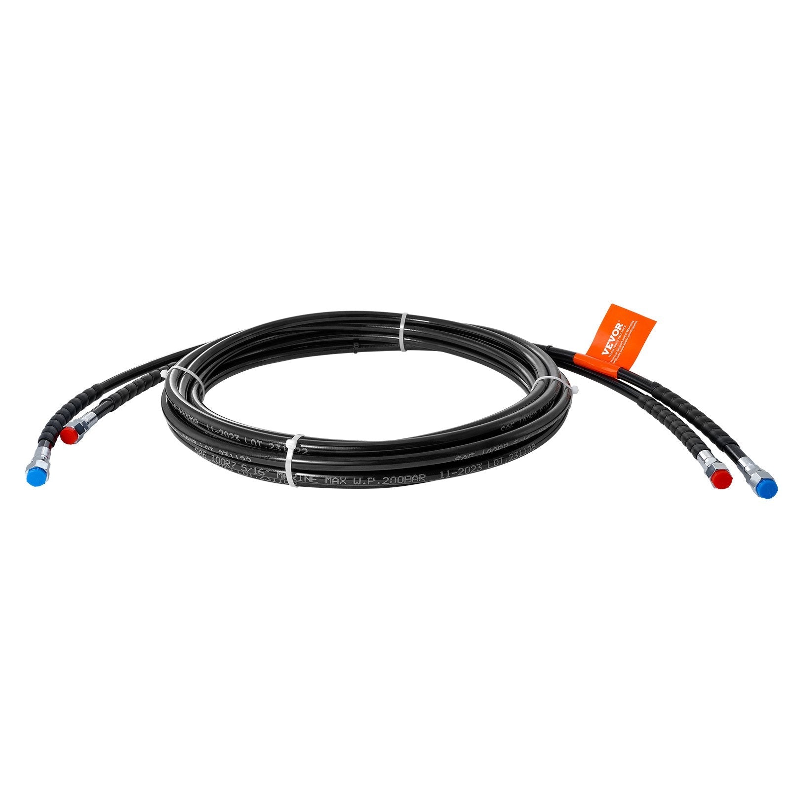 VEVOR Outboard Hose Kit, 20 ft Hydraulic Steering Hose, 2-Piece Leak-Proof TPEE Hydraulic Boat Hoses, Compatible with Marine Hydraulic Outboard Steering Boat System up to 300 HP