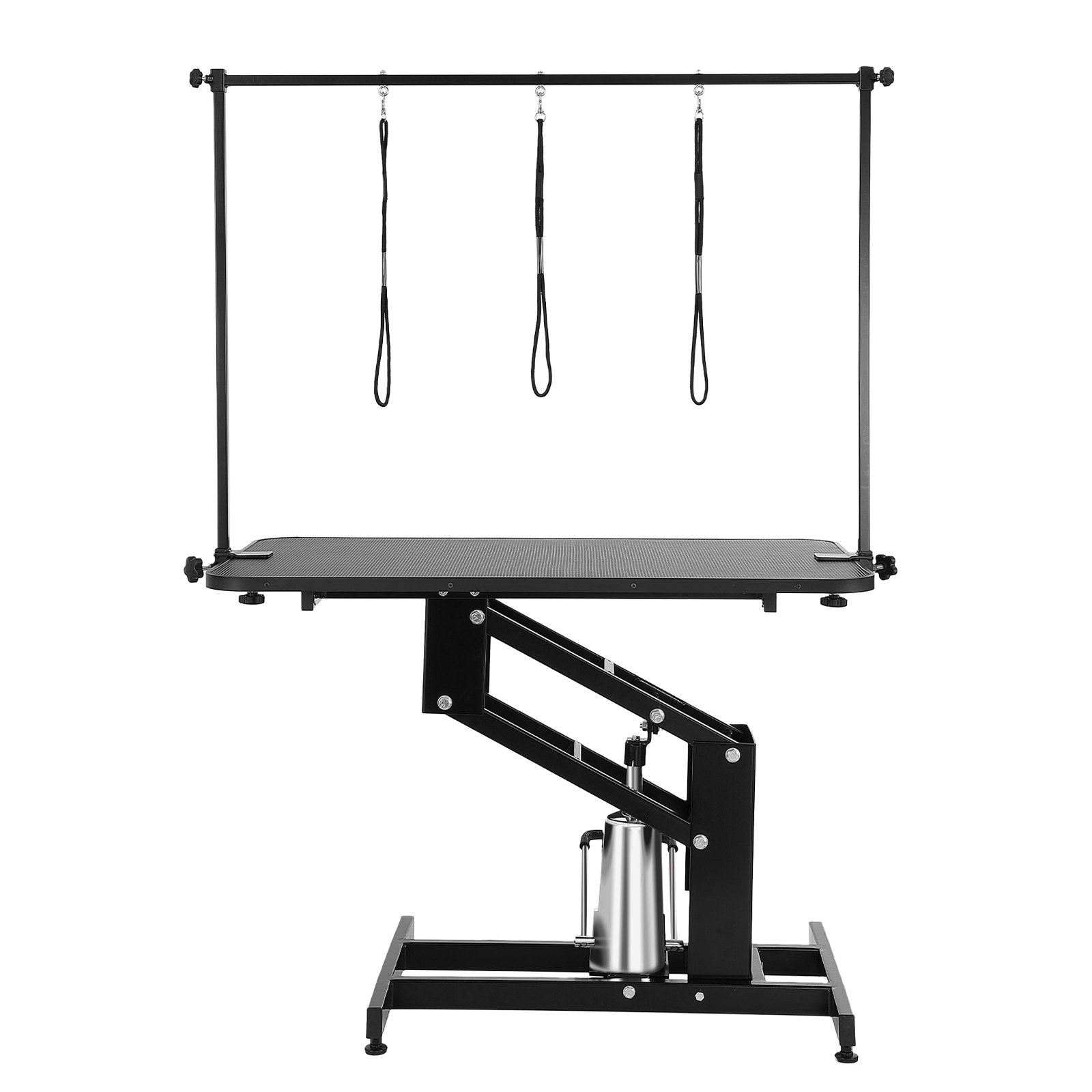 VEVOR 43" Hydraulic Pet Grooming Table, Heavy Duty Dog Grooming Arm for Medium/ Small Dogs, Height Adjustable Dog Grooming Station, Anti Slip Tabletop /Dog Grooming Station, Max Bearing 400LBS
