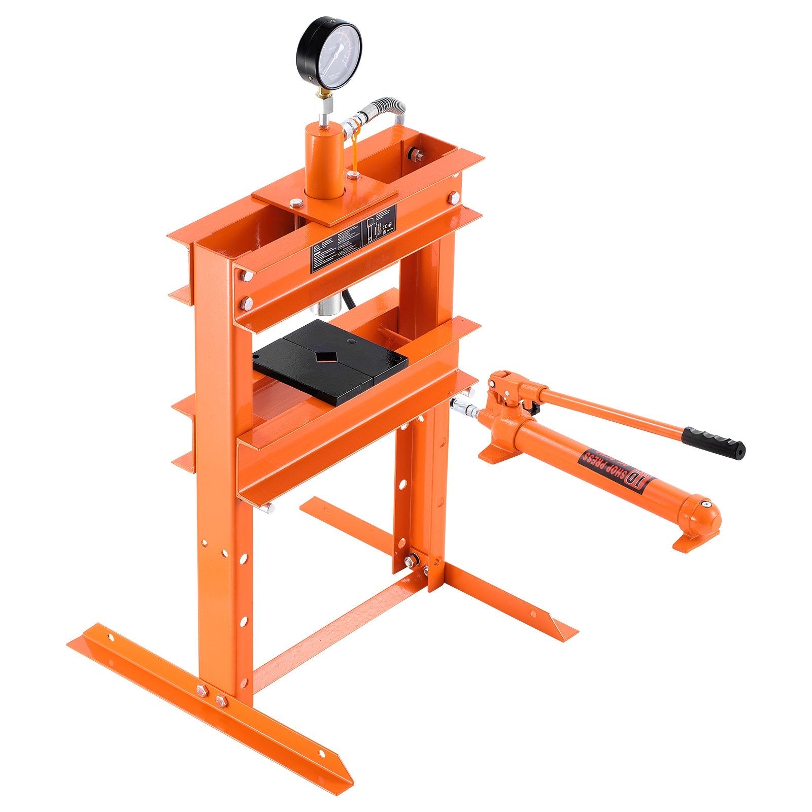 VEVOR 10 T Hydraulic Shop Press Hydraulic Press with Press Plate for Bending