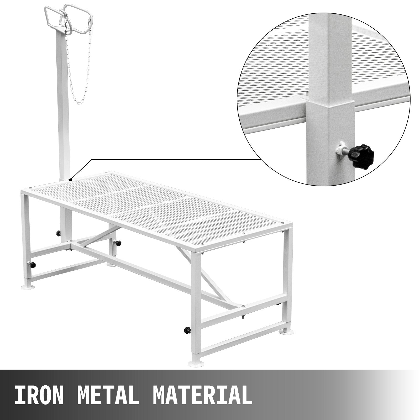 VEVOR Livestock Stand, 51x23 inches Trimming Stand with Straight Head Piece, Goat Trimming Stand Metal Frame Sheep Shearing Stand Livestock Trimming Stands for Sheep, Goats, and Other Livestock
