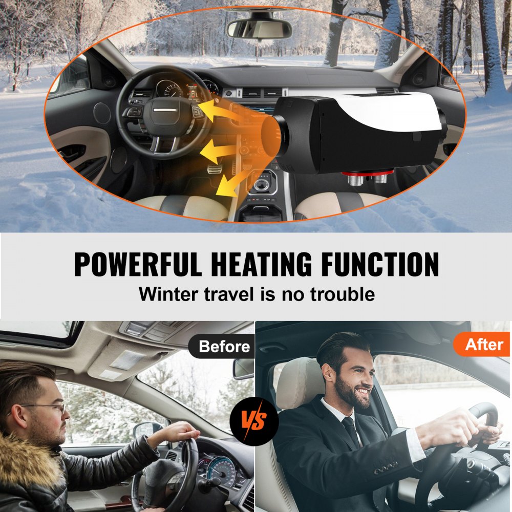 5KW 12V Diesel Parking Heater with 10L Tank, LCD Thermostat and Remote Control