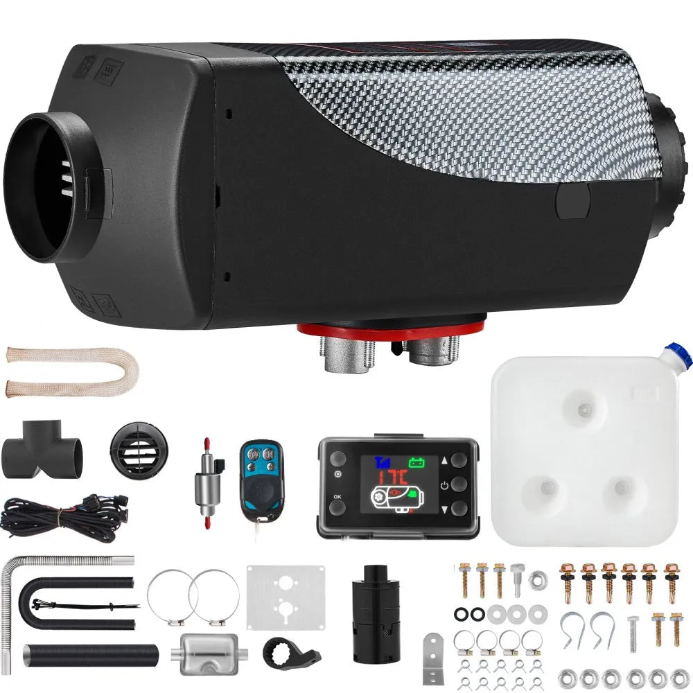 8KW Diesel Air Heater with Muffler, 12V Parking Heater with Remote Control and LCD Switch