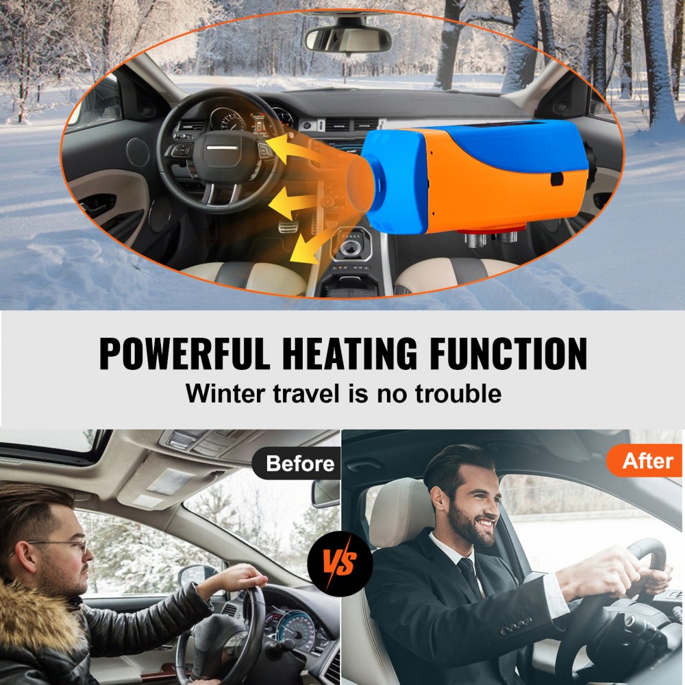 12V 8KW Diesel Air Heater with Remote Control and Blue LCD Switch