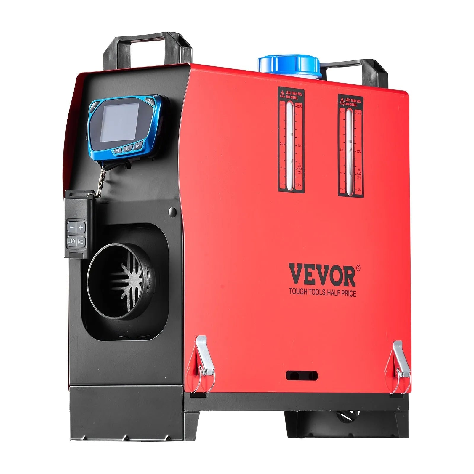 VEVOR 8 kW Diesel Air Heater – DC12-24V Fast Heating with Remote Control and Blue LCD, Low Noise, Pre-Heating Function for RV, Truck, Camper, Van, Boat, and Trailer