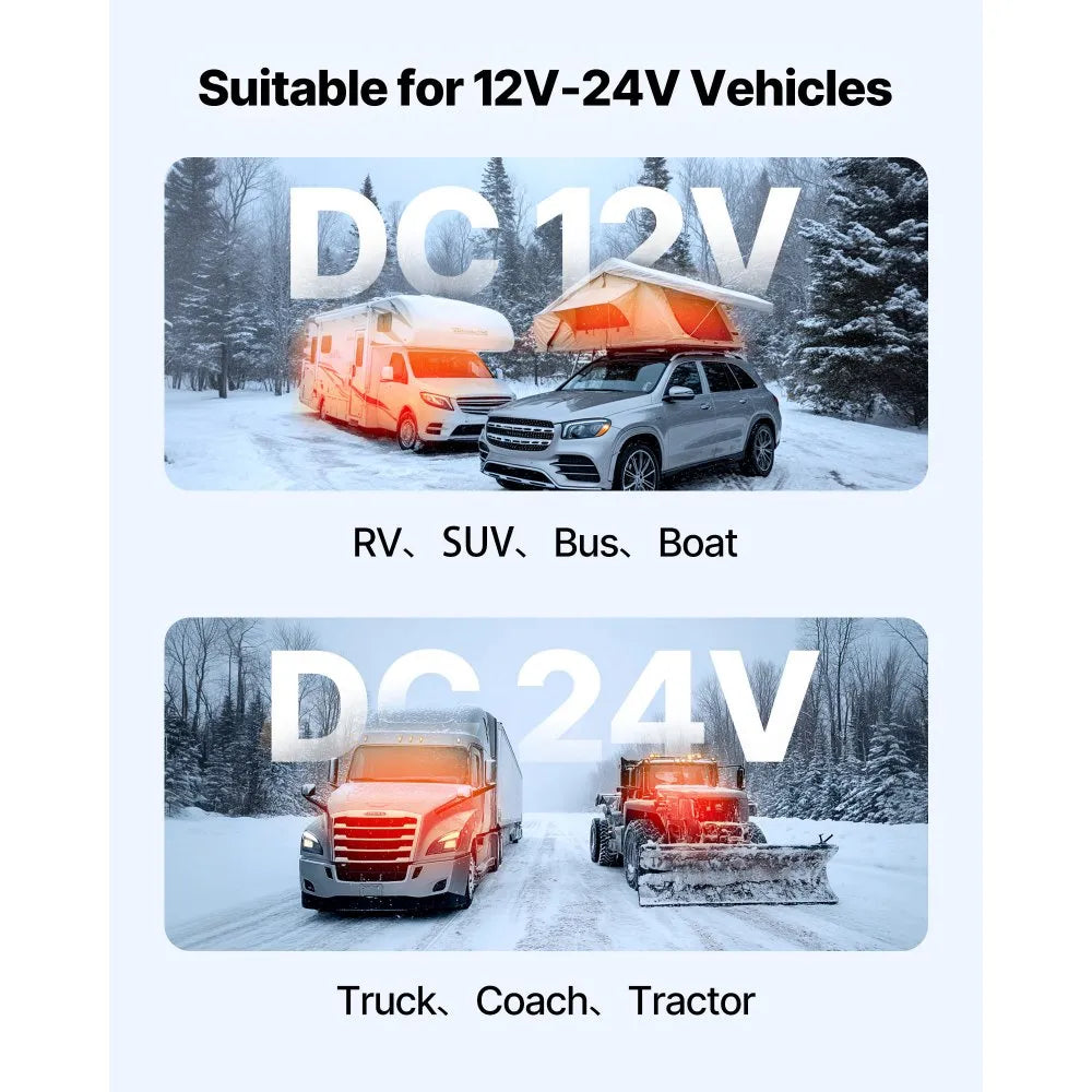 8KW Diesel Air Heater 12V-24V with Remote Control and Color Digital Display