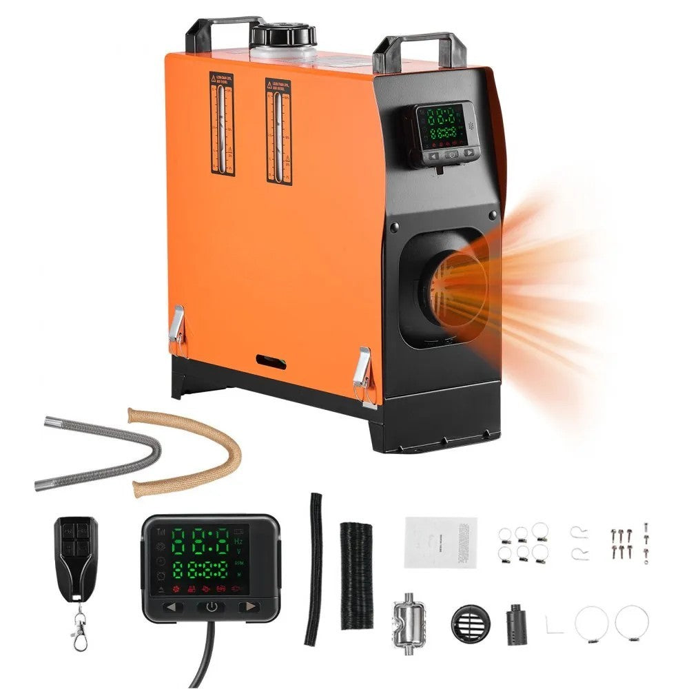 8KW Diesel Air Heater 12V-24V with Remote Control and Color Digital Display