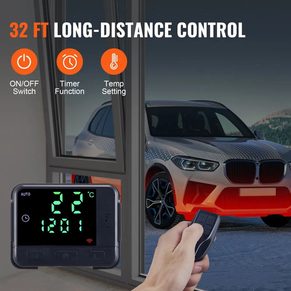 2KW 12V Diesel Air Heater with Remote Control, LCD Display and 10L Fuel Tank