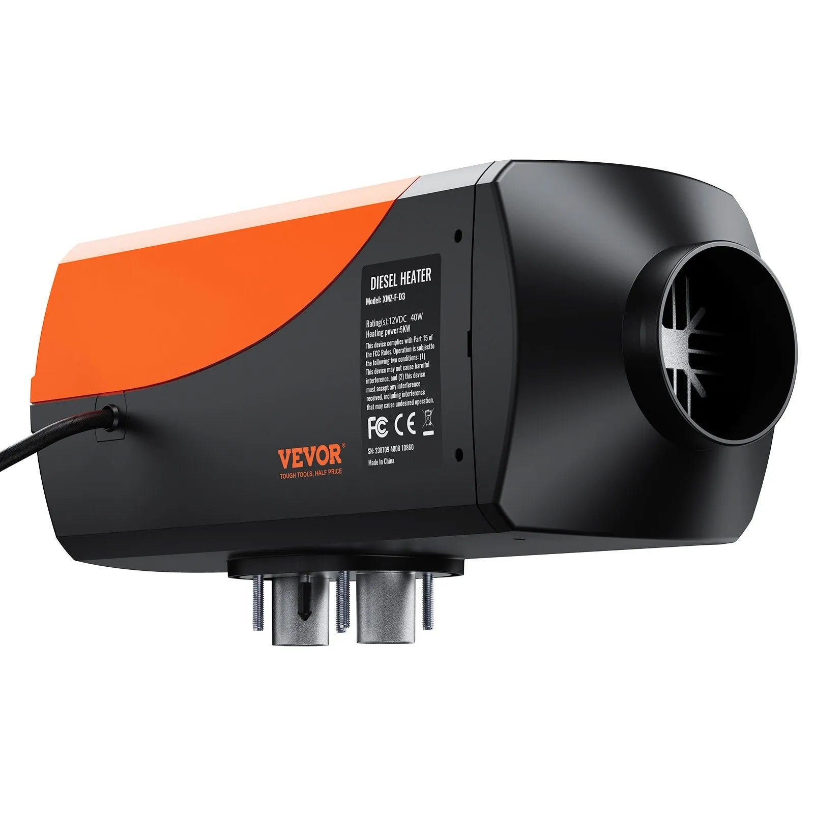 VEVOR Bluetooth App Control Diesel Air Heater, 12V 5KW Diesel Heater with Automatic Altitude Adjustment, Remote Control and LCD, Diesel Parking Heater for RV, Camper, Van, Trailer, Boat