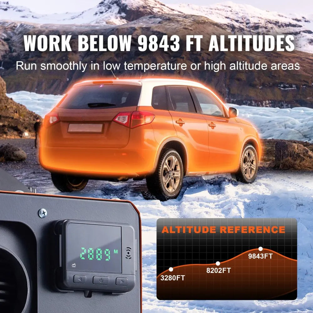 5KW 12V Diesel Air Heater with LCD Display, Remote Control and 5L Fuel Tank