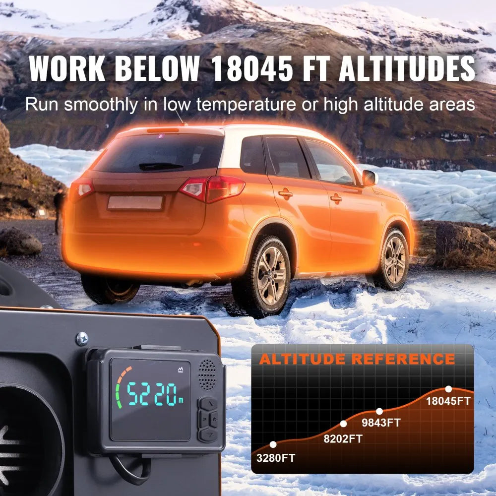 5KW Diesel Parking Heater with LCD Display and Automatic Altitude Adjustment for Camper Van, RV and Trailer