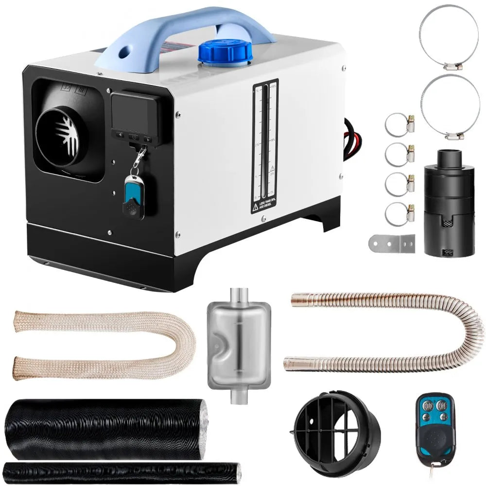 8KW 12V Diesel Air Parking Heater with Black LCD Switch and Remote Control