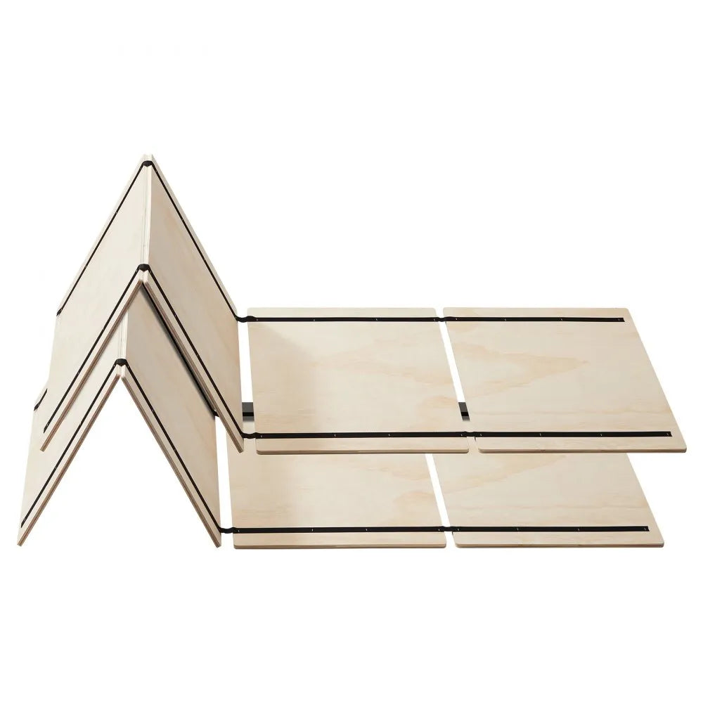 VEVOR Full Size Bunkie Board 0.4" Foldable Bed Board Slats with Connection 8 Pcs