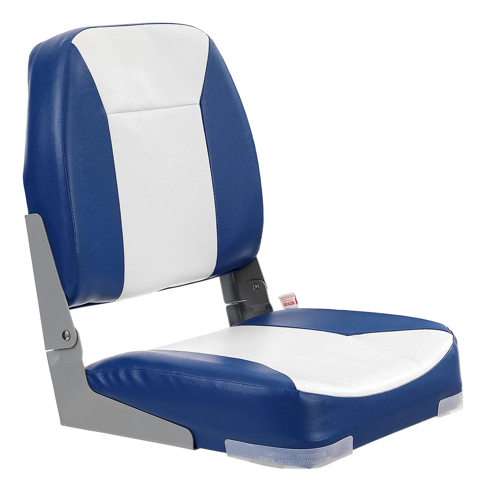 VEVOR Boat Seat Low Back Fold-Down Fishing Boat Seat Chair with Sponge Padding