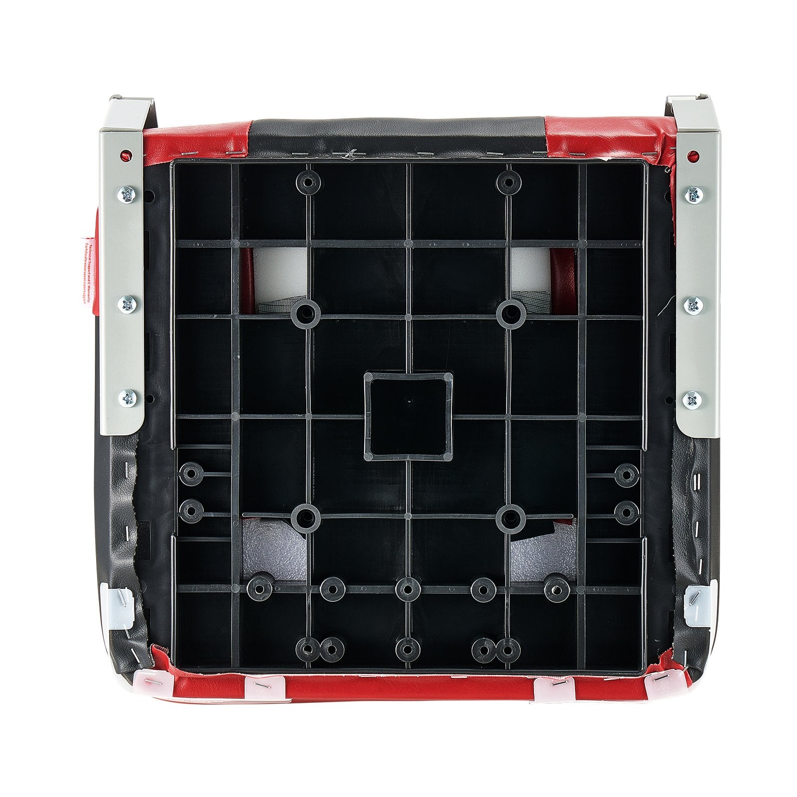 VEVOR Boat Seat High Backrest Folding Boat Seat Sponge Cushion Black & Red