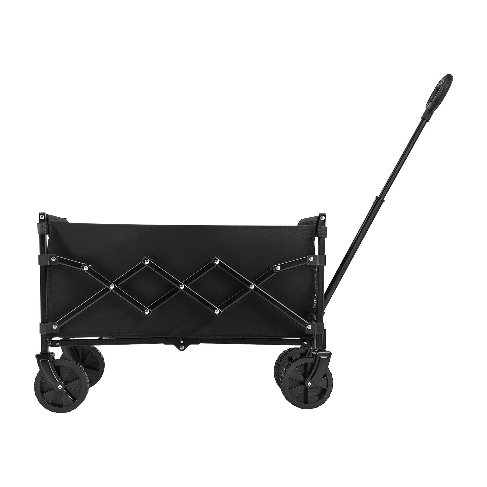 VEVOR Collapsible Wagon Carts 120L & 225LBS Heavy Duty Folding Garden Cart Black