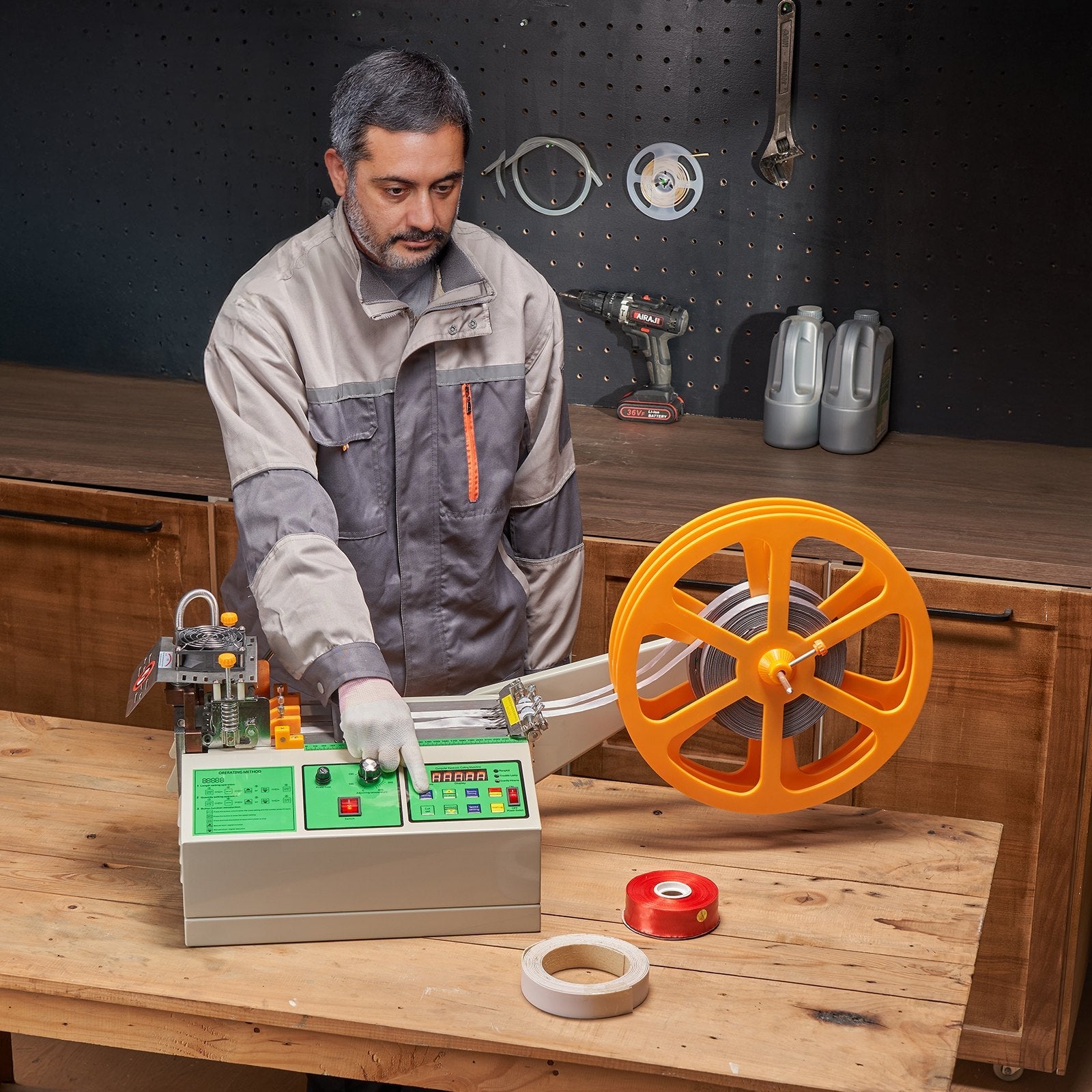 VEVOR Automatic Webbing Cutting Machine Hot and Cold Ribbon Shoelaces Cutter