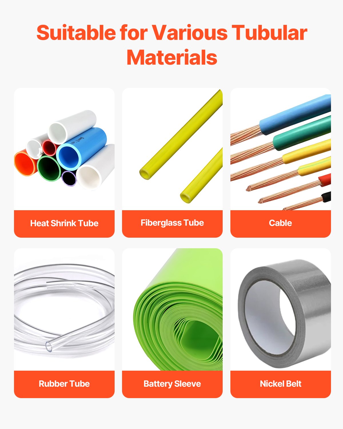 VEVOR Auto Heat-Shrink Tube Cutter High Speed Cable Pipe Cutter Cutting Machine