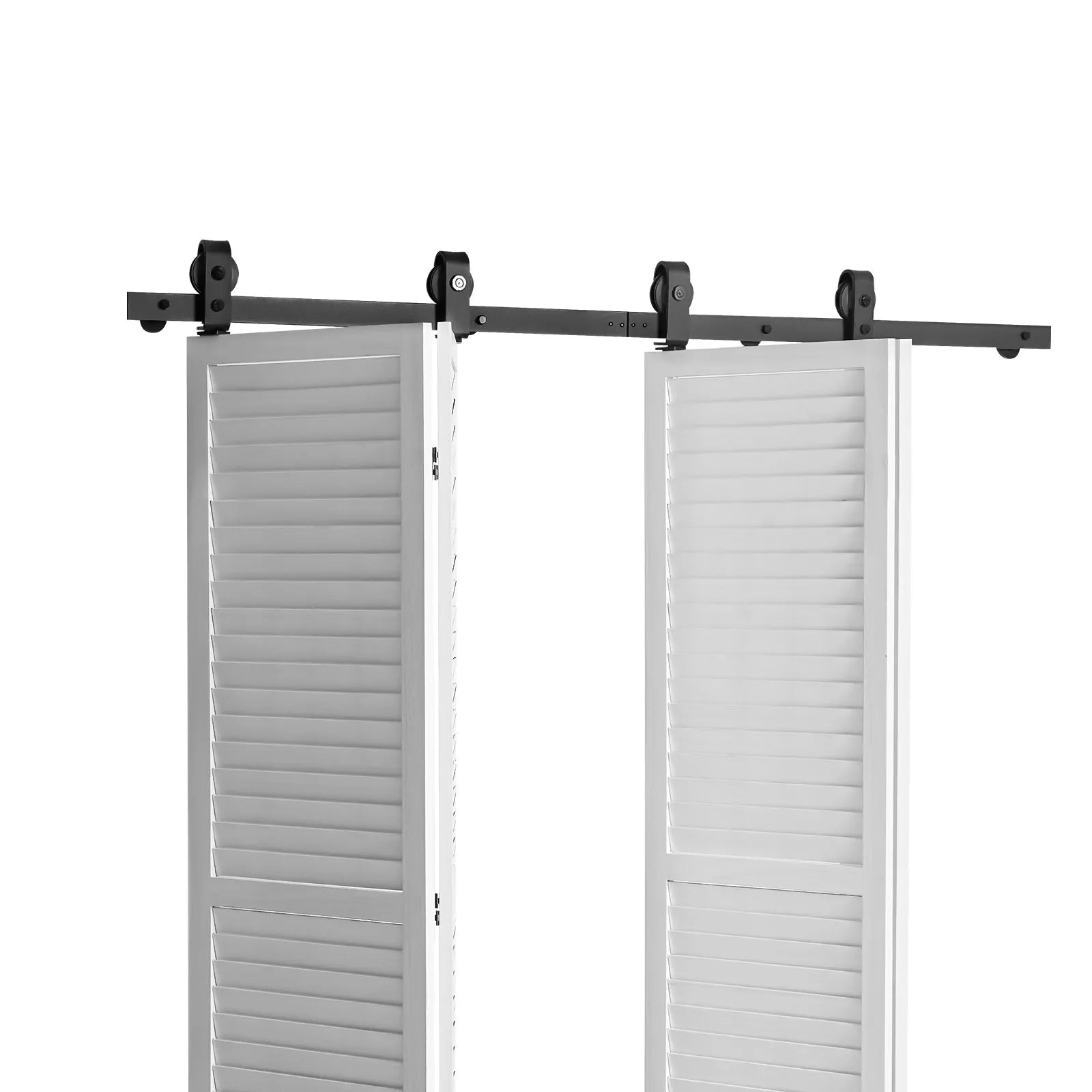 VEVOR Bi-Folding Sliding Barn Door Hardware Track Kit 76" for Four 18" Doors