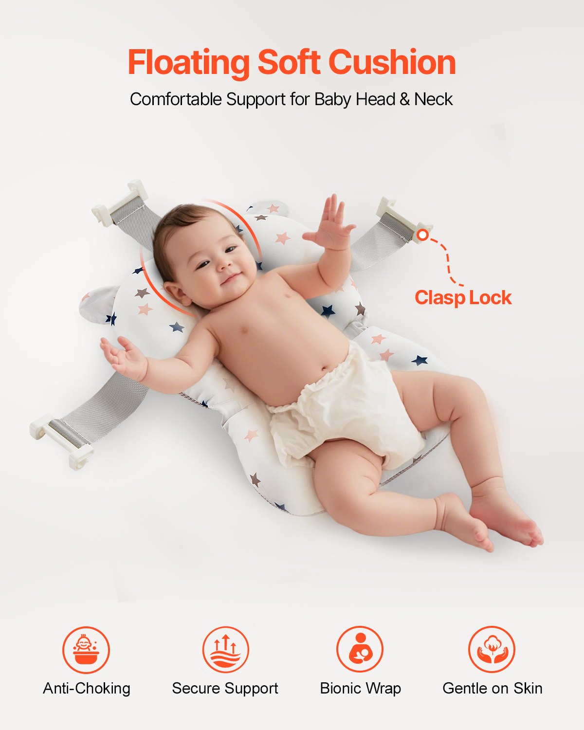 VEVOR Portable Baby Bathtub Durable Baby Bath Tub with Thermometer for Toddlers