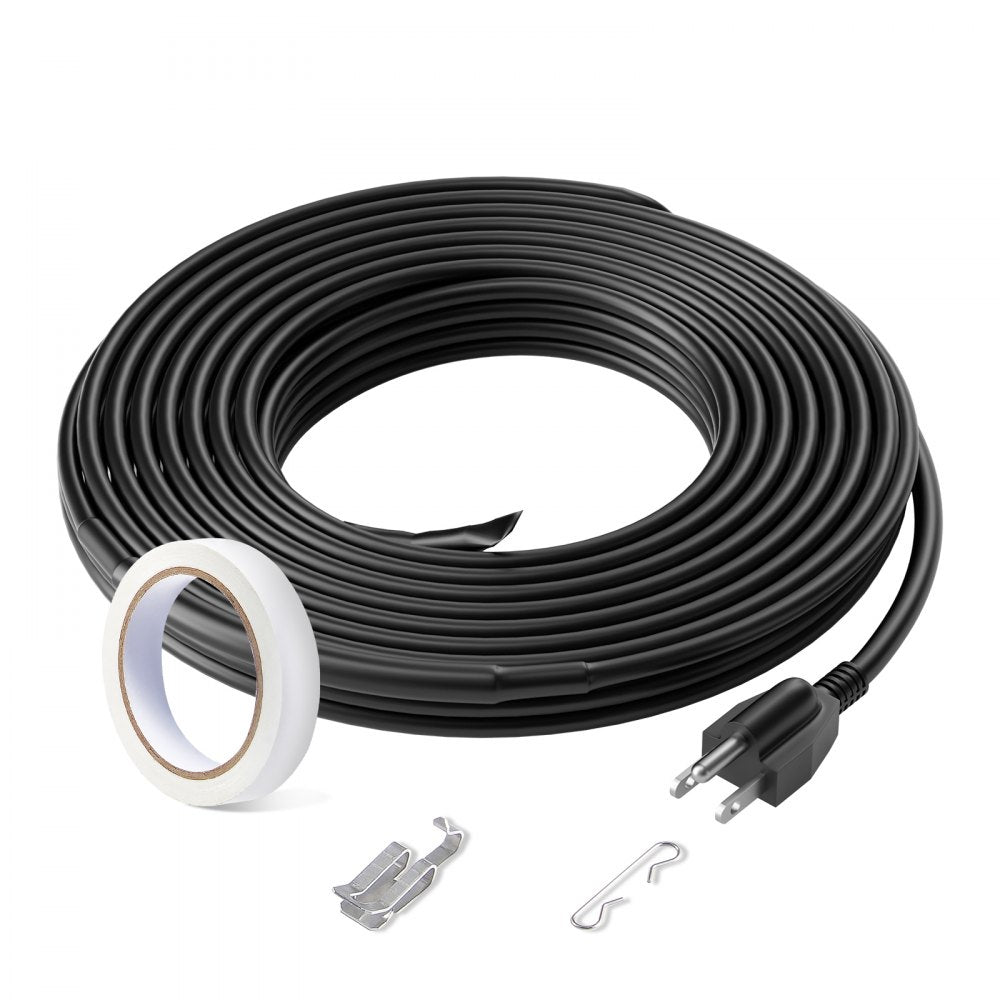 VEVOR Self-Regulating Pipe Heating Cable 12FT 5W/FT Heat Tape for Pipes Roof
