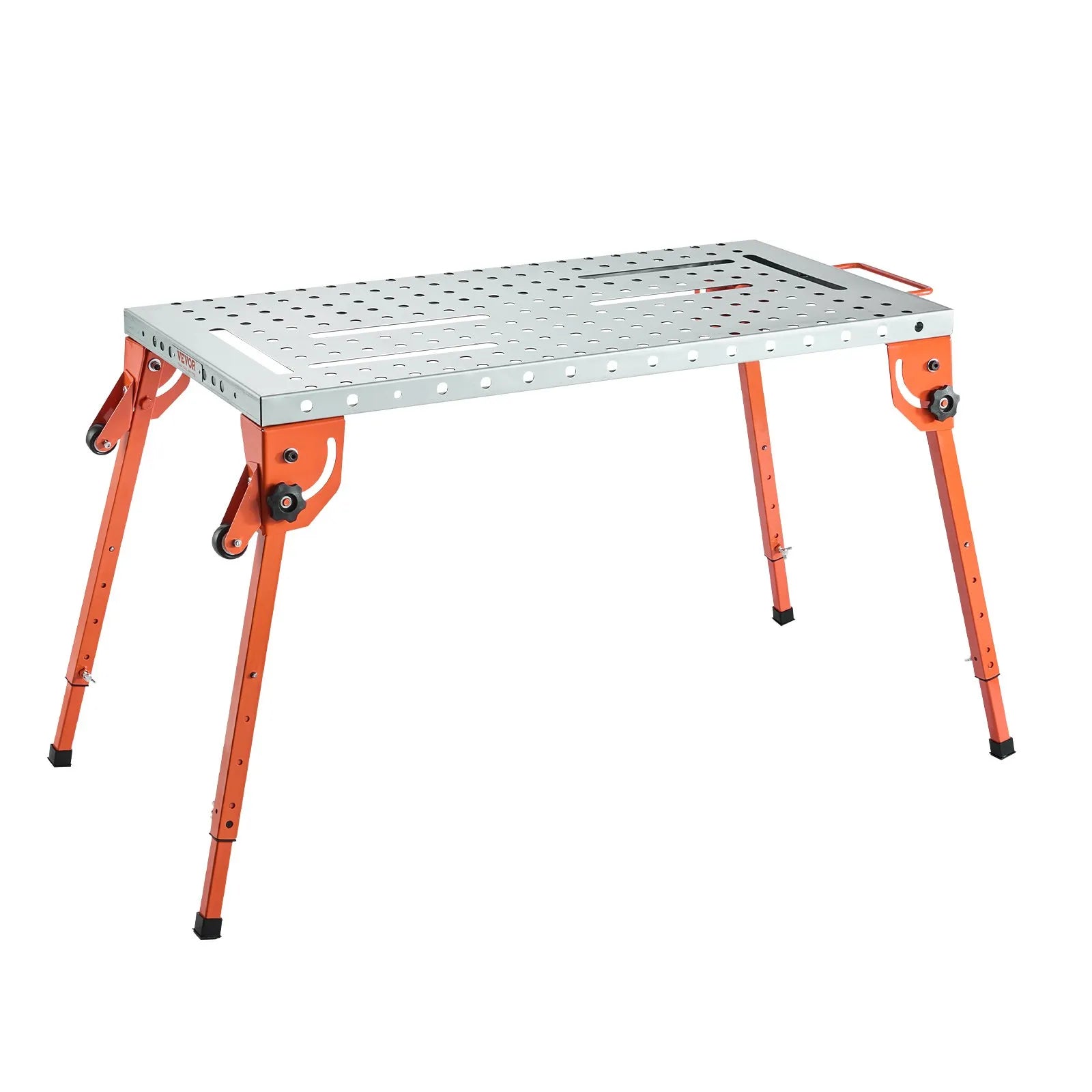 Welding Table 44" x 21" 500LBS Folding Workbench with 4-Level Adjustable Height