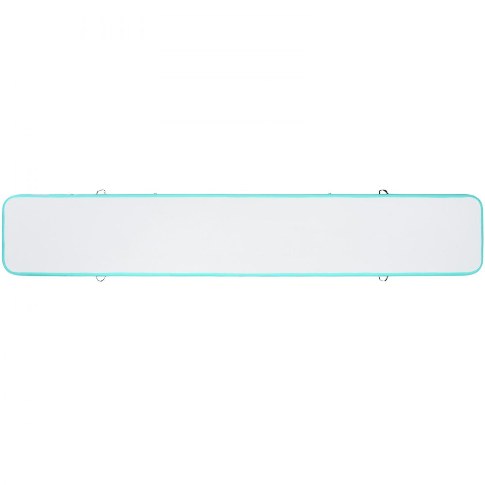 VEVOR Gymnastics Air Mat, 4 inch Thickness Inflatable Gymnastics Tumbling Mat, Tumble Track with Electric Pump, Training Mats for Home Use/Gym/Yoga/Cheerleading/Beach/Park/Water, 20 ft, Mint Green