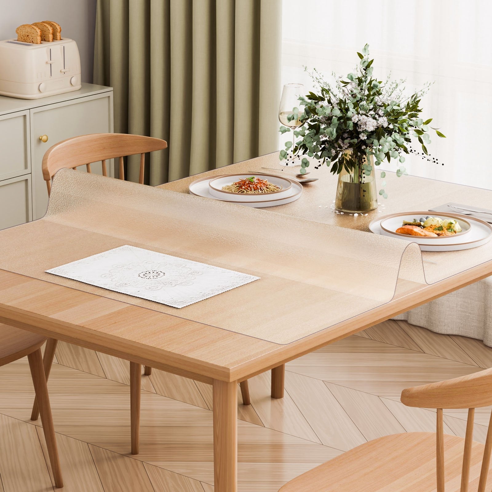 VEVOR PVC Table Protector 36x60 Inch Frosted Plastic Desk Protector 1.5mm Thick