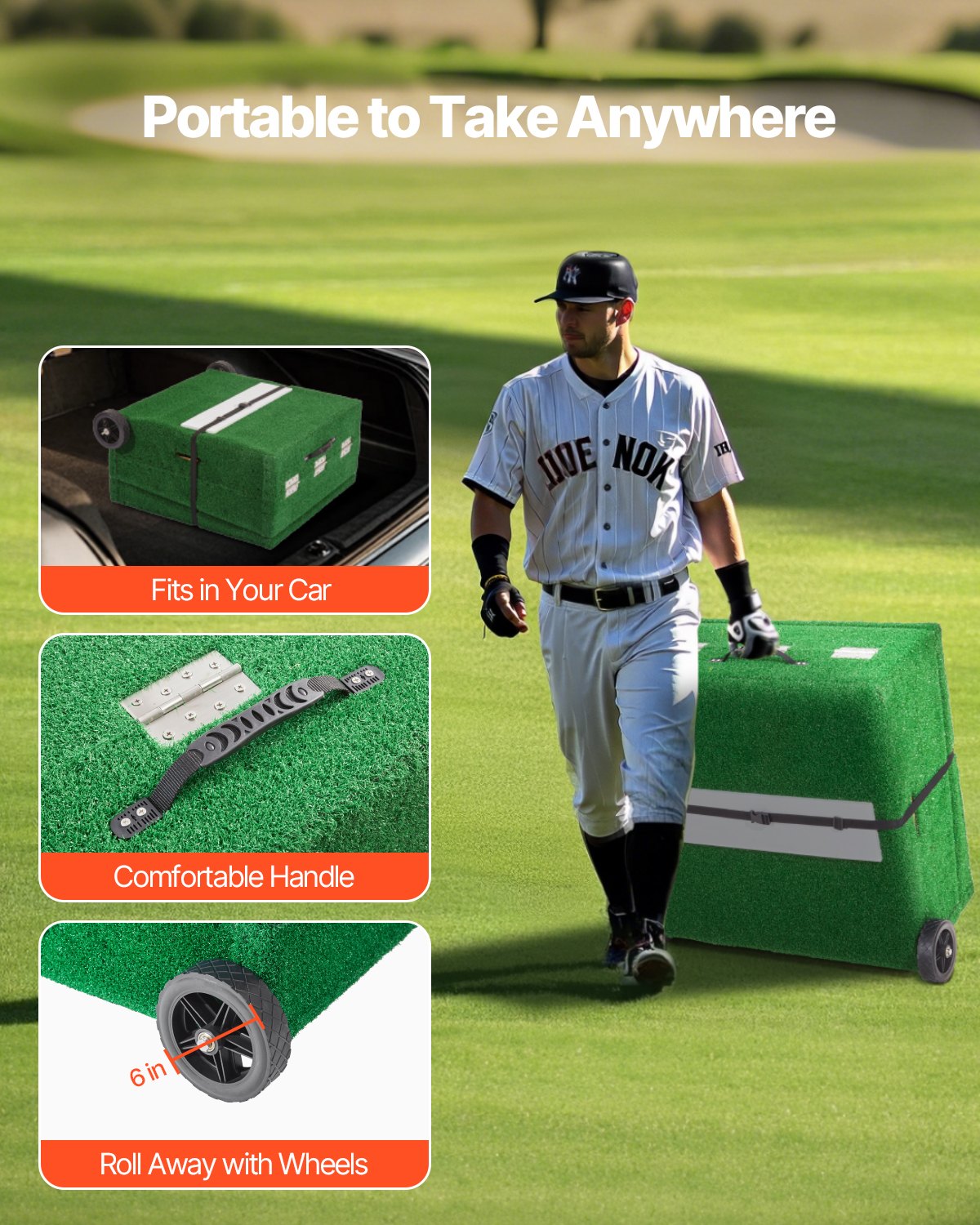 VEVOR 90 in Pitching Mound Portable Pitcher Mound Baseball Softball Training