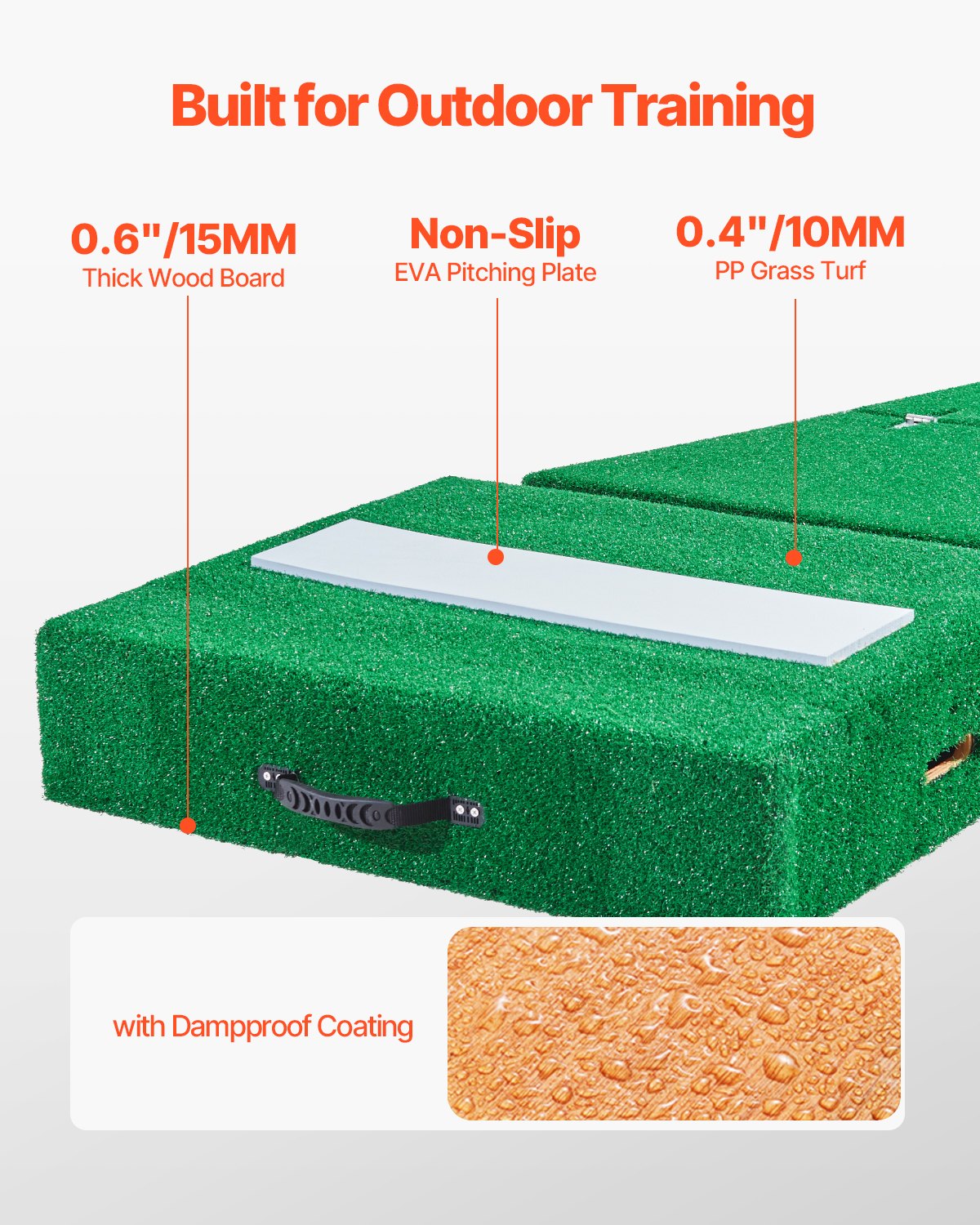 VEVOR 77 in Pitching Mound Portable Pitcher Mound Baseball Softball Training